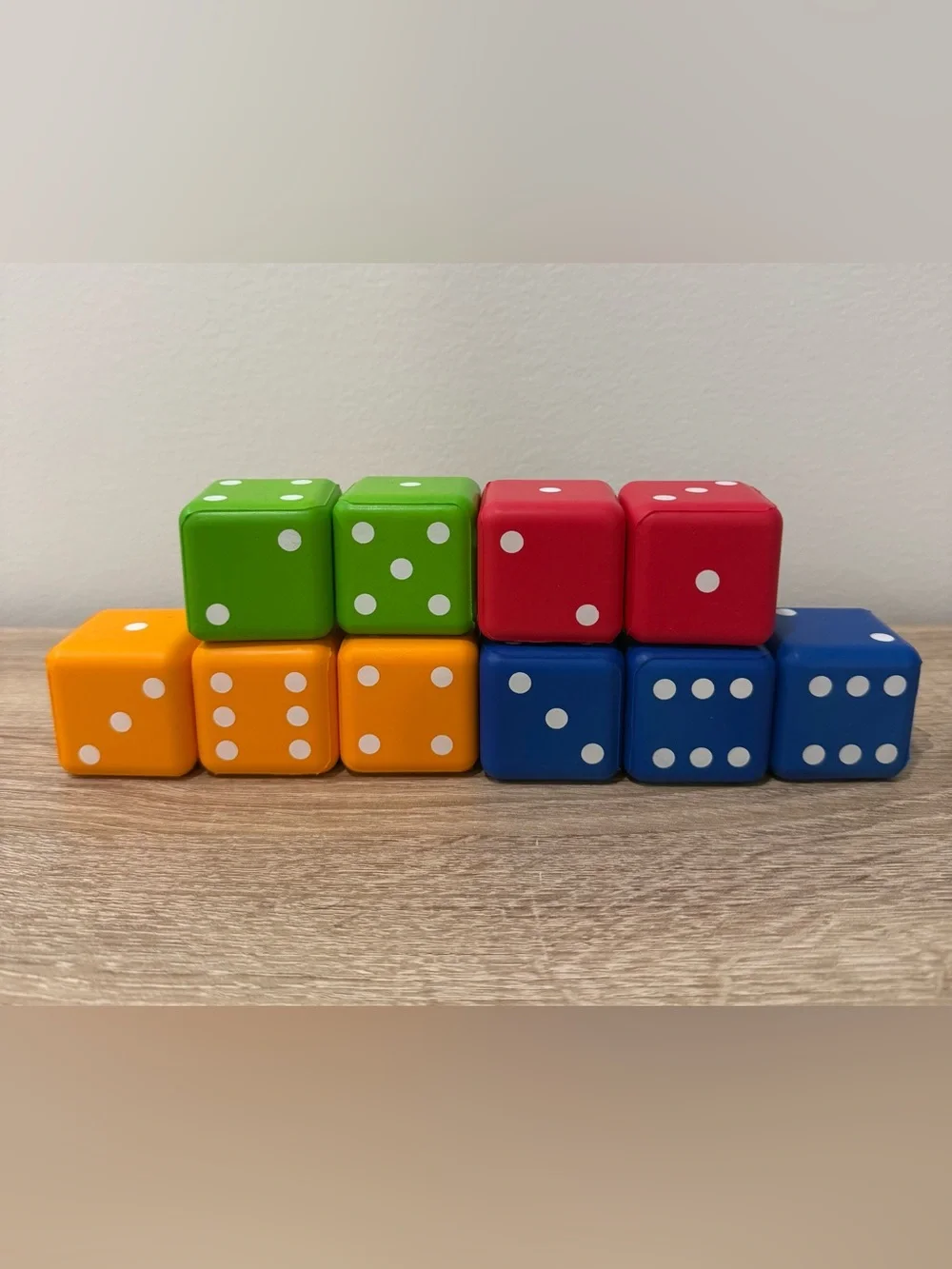 Lakeshore Giant Activity Foam Dice 10pc Lot Math Counting Learning Games Toys